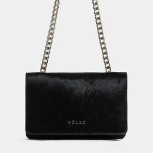 LEATHER HANDBAG - HANDS-FREE HANDBAG BUDDA LEATHER HAIR WITH REMOVABLE CHAIN